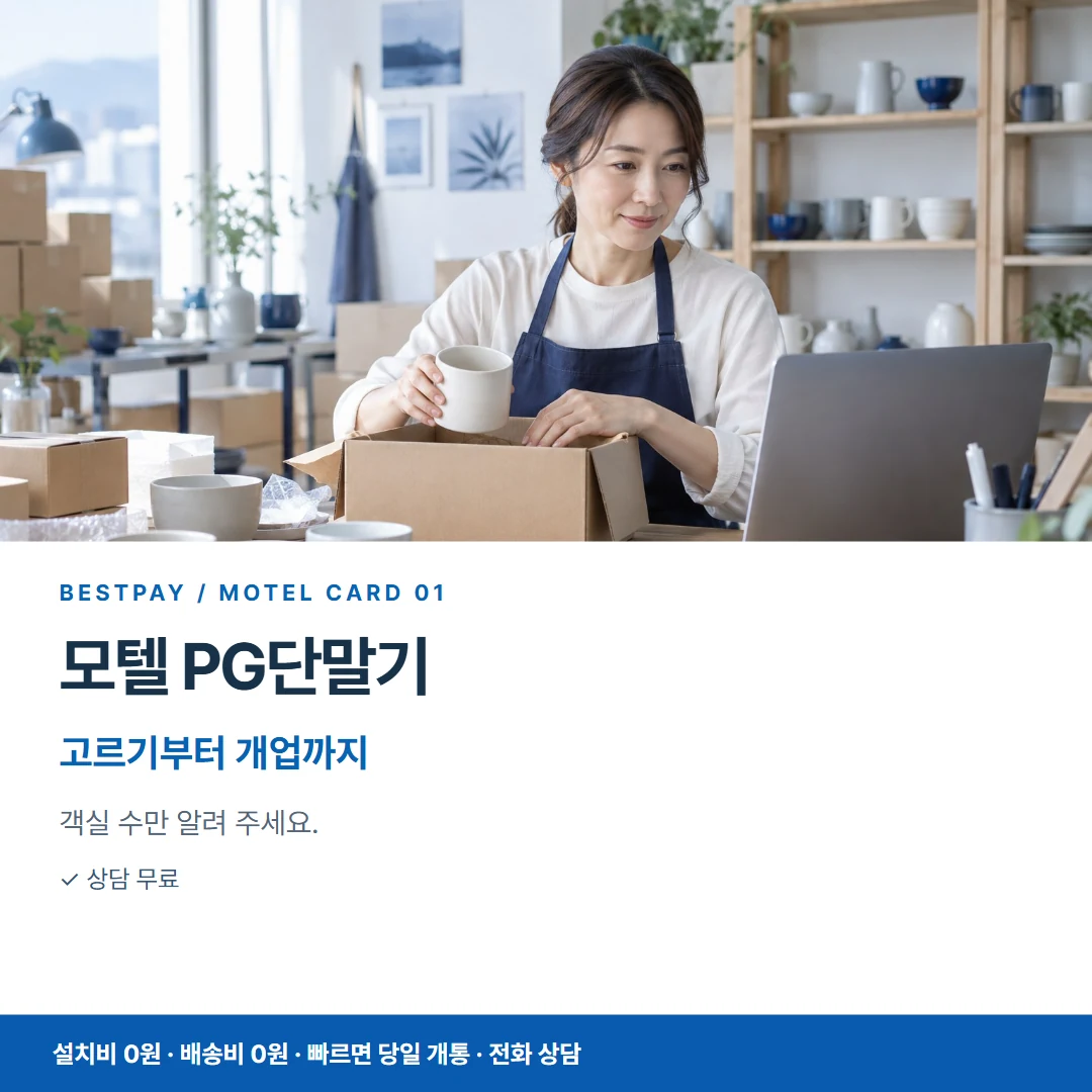 모텔 PG단말기 고르기부터 개업까지 카드뉴스 1